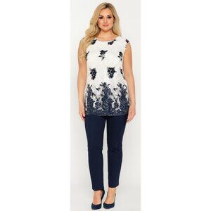 The Limited Sleeveless Floral Lace Tank Shirt Top Women's Woman's Extra LARGE